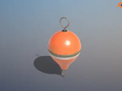 Mooring Buoy Low-poly 3D model