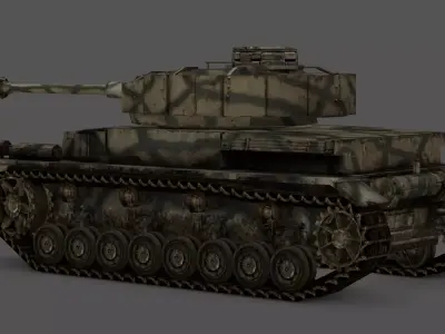  Panzer IV Tank Toshueyi Version Low-poly 3D model