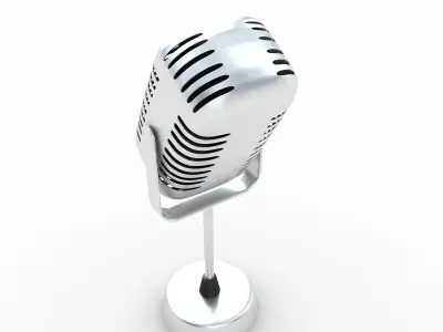 Microphone vintage 3D model