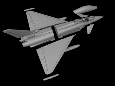EUROFIGHTER TYPHOON SCALE 1-72 3D PRINT READY STL FILES 3D print model