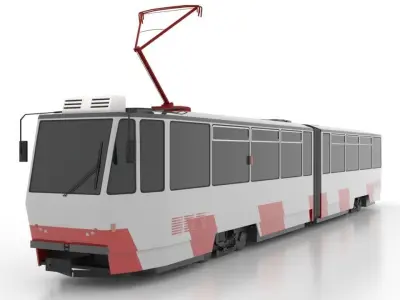 Tatra KT4TM Low Low-poly 3D model