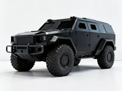 Realistic Heavy Armored SUV 3D Model Low-poly 3D model
