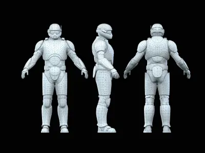 Sci-fi Military Low-poly 3D model
