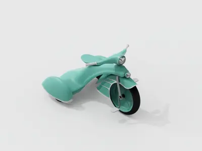 High Poly Tricycle Model 3D model