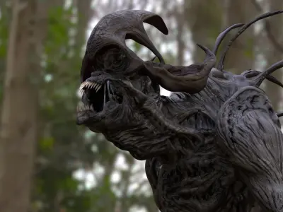CAVE BEAST Low-poly 3D model