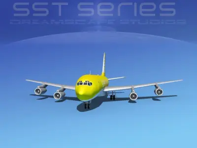 Boeing 707-320 SS Super Cargo 1 3D model