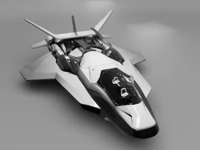 Venom X Spaceship  Low-poly 3D model
