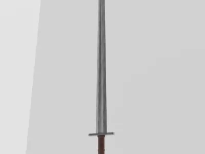 Viking Sword Low-poly 3D model 3