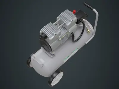 Air Compressor 2A Low-poly 3D model