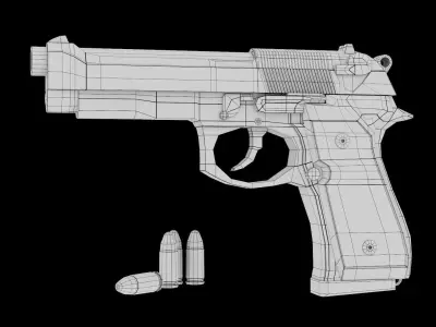 Beretta 92FS 3D model purchase
