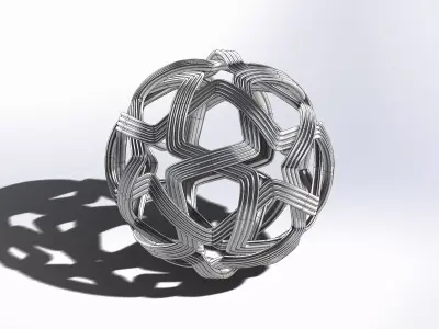 Complex Woven Ball 3D print model