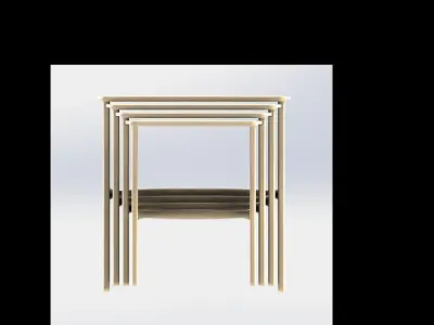 wooden coffee table 3d data 3D model