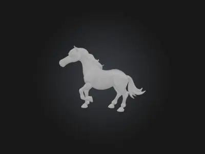 Realistic Horse Model Low-poly 3D model