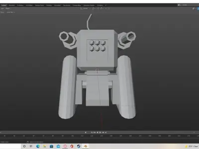low poly robot Low-poly 3D model