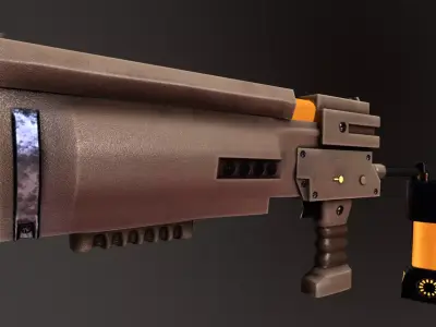 X-94 Laser Pistol SMG Low-poly 3D model