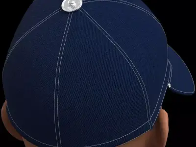 Jeans Baseball Cap 3D model