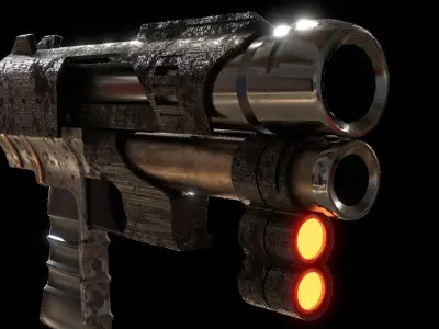 Sci-fi Gun 3D model purchase