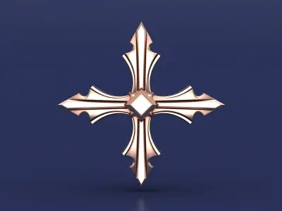 Sparkle 4 pointed Star Trident  Art Model For Jewelry Part  3D print model