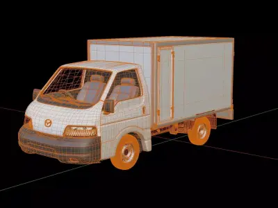 Mazda Bongo Box Truck 3D model