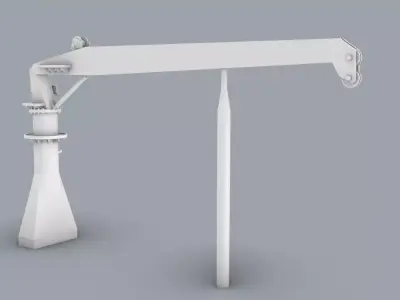 LNG Ships Deck Crane 2 PM 3D print model