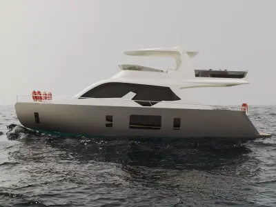 YACHT MODEL 2022 azimut 62 MODEL  3D model