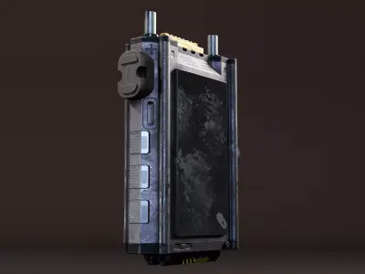 Technical machine controler Low-poly 3D model