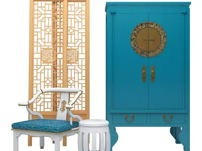 CHINESE WEDDING SET 3D model