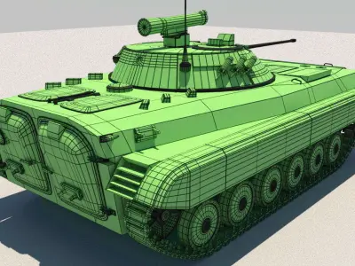 Pink BMP-2 Low-poly 3D model