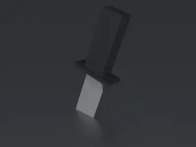 Knife Free low-poly 3D model 4