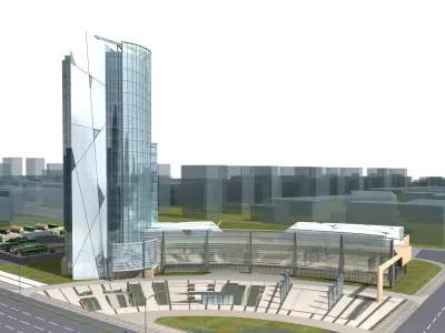 Office Building 3D model 107