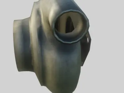 Turbine for car low poly PBR game ready Low-poly 3D model
