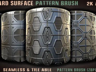 90 Hard Surface Pattern Alpha Brush-vol7 Texture