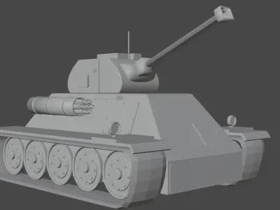 Military War Tank Free low-poly 3D model