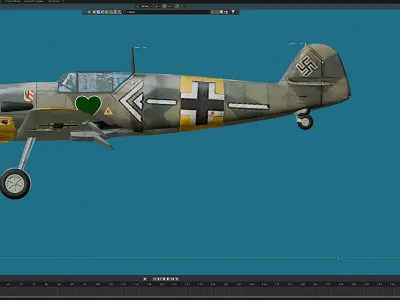 Me-109F Free 3D model