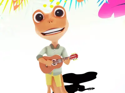tropical gecko 3D model