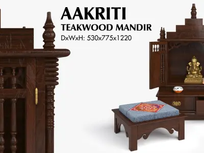AAKRITI TEAKWOOK MANDIR TEMPLE 3D model