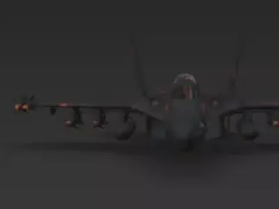 Halloween Fighter Jet 3D Model Inferno Strike Plane Low-poly 3D model