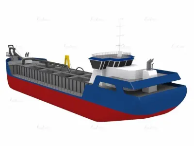 Trailing Suction Hopper Dredger - TSHD 3D model