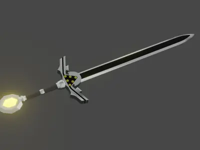 Fantasy sword Free low-poly 3D model shop
