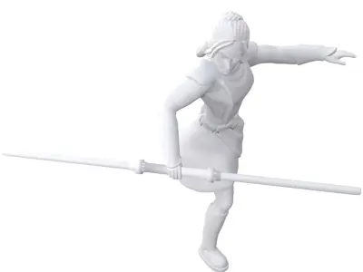 Ancient Dark Female Warrior 3D print model