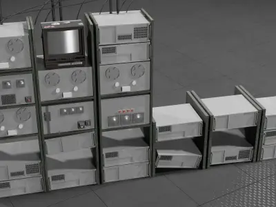 Abonded interior 3D  Low-poly 3D model