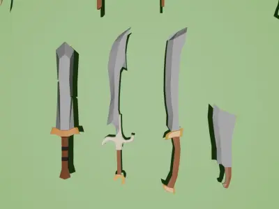 Lowpoly Weapon Pack 3D model