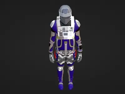 Robot Soldier - Assault Soldier Low-poly 3D model 26