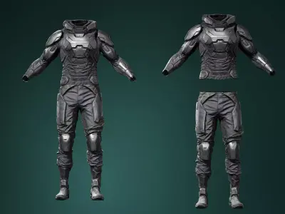 Sci-fi cloth Caleb 3D model