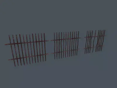 Rusty Bars Low-poly 3D model