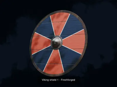 Viking Shield 1 - New and bloody 3D Model Pack