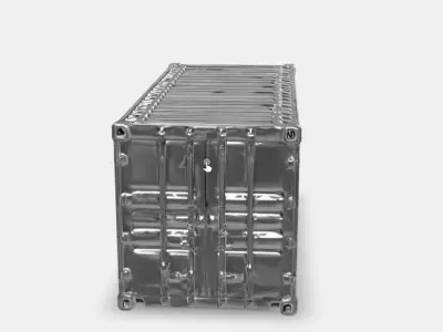 SleekMetalCargoContainer3DModel Low-poly 3D model