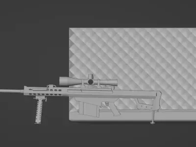 Barret M82 Free low-poly 3D model