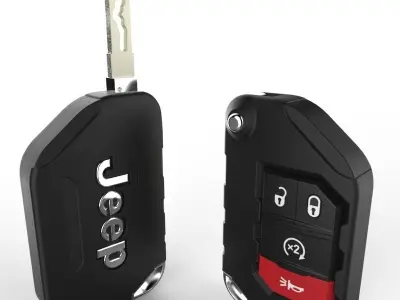 Car  key  - JEEP WRANGLER 3D model