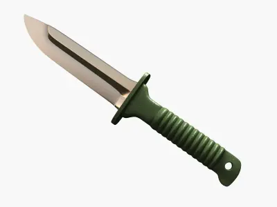 Military knife 3D model buy